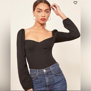 Reformation | Reign Top | Size 4 | Black